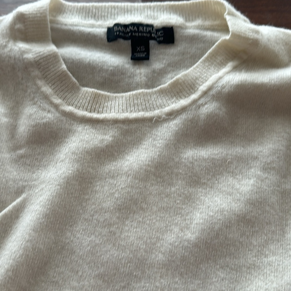 Cream Lightweight Crewneck Sweater With Fine Knit - image 3